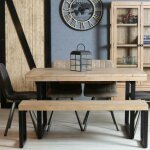 Pier import - table de salle  manger extensible en bois recycl 140 - 180 cm auckland
