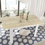 Table extensible - blanc 90x190x78h cm
