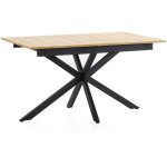 Vs venta - stock ? table extensible prato 140 - 180 cm ? m�lamin� effet ch�ne ? pieds m�tal noir ? design ...