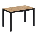 Table de salle  manger granny, chne / anthracite, 120x70cm extensible, vicco
