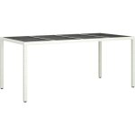Vidaxl - table de jardin pour repas blanc 190 x 90 x 75 cm poly rotin