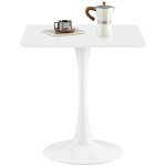 Table de salle � manger moderne 70 x 70 cm, petite table carr�e avec pieds en m�tal, pour salon, salle ...