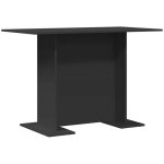 Table de salle � manger noir 110 x 60 x 75 cm bois d'ing�nierie cfw551662