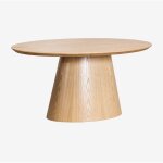 Table de salle à manger ovale extensible 160 - 200x100 cm en mdf et placage gala sklum Table de salle à manger ovale extensible 160 - 200x100 cm en mdf et placage gala sklum