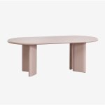 Sklum - table de salle à manger ovale 220x100 cm en mdf loulou rose morganite Sklum - table de salle à manger ovale 220x100 cm en mdf loulou rose morganite