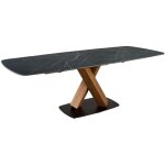 Table de salle � manger ovale � rallonge en marbre porcelaine table de salle � manger ovale � rallonge ...