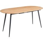 Table de salle  manger ovale  rallonge moderne industriel pieds en mtal clair clavet