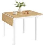 Table de salle � manger pliable, extensible, bureau, pour 2 � 4 personnes, rectangulaire, avec abattants, ...