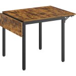 Table de salle  manger pliable, extensible, bureau, pour 2  4 personnes, rectangulaire, avec abattants, ...