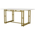 Gutent - table de salle � manger rectangulaire (1 - st) en table de cuisine moderne avec pieds en m�tal ...