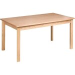 Table de salle � manger rectangulaire avec pieds en bois d'orme 160 x 90 cm placage bois de ch�ne clair ...