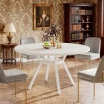 Table de salle � manger ronde, 120�75cm, table ronde moderne, table de cuisine, r�tro scandinave parfaite ...