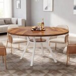 Table de salle � manger ronde, 120�75cm, table ronde moderne, table de cuisine, r�tro scandinave parfaite ...