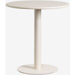Table de cuisine ronde �70 cm en fer mizzi sklum tapioca beige