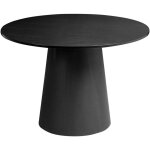 Table de salle  manger traditionnelle ronde ? 120 cm base pied central noir oyen
