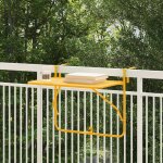 Torana - table suspendue de balcon jaune 60 x 39 x 65 cm acier