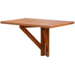 Table suspendue table pliante table de balcon 60 x 40 x 37cm brun, table pliante, bois d'eucalyptus, ...