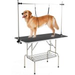 Table de toilettage pour chien pliable, bras r�glables en hauteur, 2 sangles, pinces amovible, table ...