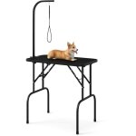 Table de toilettage pour chien pliable, station de beaut� pour chat, bras r�glables en hauteur, sangle, ...