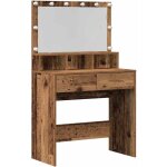 Table de toilette avec tiroir bois ancien 80 x 41 x 134. 5 cm cfw815446