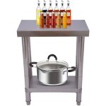 Table de travail � 2 �tages pour la gastronomie table de cuisine en acier inoxydable table de pr�paration ...