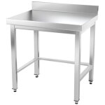 Table de travail en inox 500 x 500 mm adoss�e avec renfort premium - goldinox