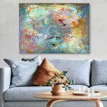 Tableau abstrait color ? peinture moderne sur toile