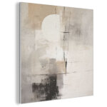 Tableau acoustique abstrait - art - gris anti - bruit 90x90