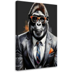 Tableau d�co animaux gorilles pop art 40x60