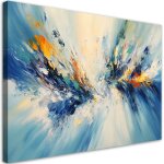 Tableau d�co art abstrait composition couleur � l'huile 60x40