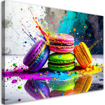 Tableau d�co biscuits macarons abstrait 60x40