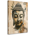 Tableau d�co bouddha zen spa bambou oriental 40x60