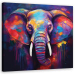 Tableau d�co el�phant animaux pop art 30x30