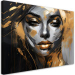 Tableau d�co femme visage glamour 60x40