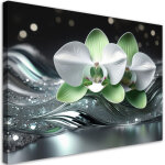 Tableau d�co fleur abstraction orchid�e 60x40
