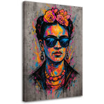 Tableau d�co frida kahlo portrait d'une femme pop art 40x60