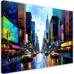 Tableau d�co new york color�e 90x60