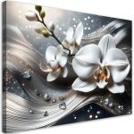 Tableau d�co orchid�e abstraction 3d 90x60