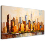 Tableau d�co panorama de new york manhattan 80x40