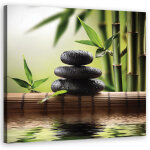 Tableau d�co pierres zen 30x30