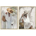 Tableaux dcoratifs modernes reprsentant des femmes, lot de 2, art mural contemporain, dcoration pour ...
