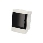 Tableau �lectrique encastr� 2 modules (1x2) blanc porte fum�e edo777835 edo technic