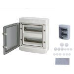 Ame distribution - tableau lectrique tanche 2 ranges de 12 modules apparent ip65 + borniers de terre ...
