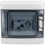 Tableau �lectrique pr� - �quip� 8 modules ip65 ? coffret �tanche avec interrupteur diff�rentiel 40a type ...