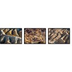 Tableau encadr 53x73cm triptyque lot de 3 tableaux badlands dakota usa p1007