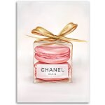 Tableau, flacon de parfum avec macarons - 70x100 Tableau, flacon de parfum avec macarons - 70x100