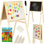 Tableau magnetique double face lettres marqueur craie eponge