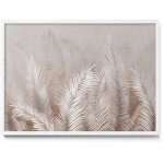 Tableau magn�tique en m�tal tableau pour magnet - motif feuilles boh�mes naturelles - minimaliste - cadre ...