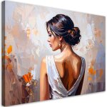 Tableau dco belle femme beige 60x40