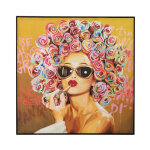 Paris prix - tableau peinture femme graffiti 'pop art' 100x100cm multicolore Paris prix - tableau peinture femme graffiti 'pop art' 100x100cm multicolore